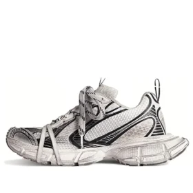 Sneakers 3XL “Rete bianca e nera e poliuretano” 734731W3XL49710