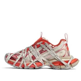 Sneakers con lacci Extreme taglia 3XL “Rete arancione-beige e poliuretano” 778698W3XLL7597