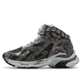 Sneakers da corsa alte “Tessuto in nylon grigio effetto pelle scamosciata” 695764W3RH31891