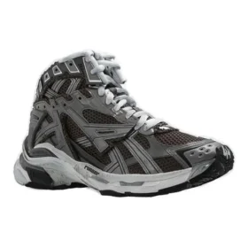 Sneakers da corsa alte “Tessuto in nylon grigio effetto pelle scamosciata” 695764W3RH31891
