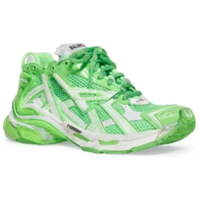 Sneakers da corsa “Rete e nylon bianco-verde fluo” 677403W3RBM3590
