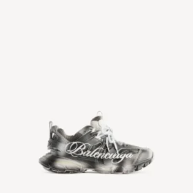 Sneakers da donna da Track con logo a stencil in nero/bianco