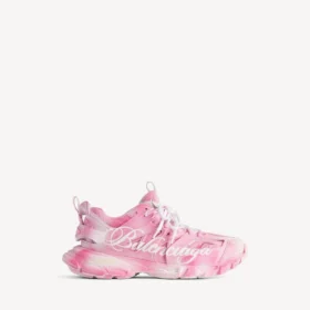 Sneakers da donna da Track con logo stampato in rosa/bianco