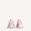 Sneakers da donna da Track con logo stampato in rosa/bianco