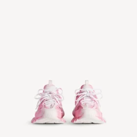 Sneakers da donna da Track con logo stampato in rosa/bianco