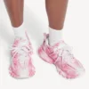 Sneakers da donna da Track con logo stampato in rosa/bianco