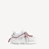 Sneakers da track da donna con lacci nei colori bianco/rosso/grigio/nero