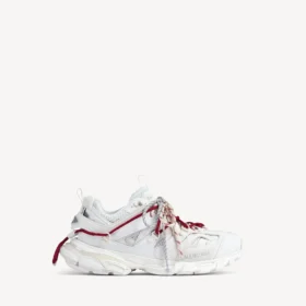 Sneakers da track da donna con lacci nei colori bianco/rosso/grigio/nero