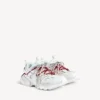 Sneakers da track da donna con lacci nei colori bianco/rosso/grigio/nero