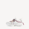 Sneakers da track da donna con lacci nei colori bianco/rosso/grigio/nero