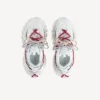 Sneakers da track da donna con lacci nei colori bianco/rosso/grigio/nero