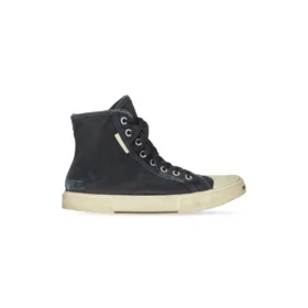 Sneakers Paris High Top “Denim nero strappato e gomma bianca” 688756W3RC11090