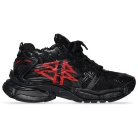 Sneakers Runner Graffiti “Mesh e nylon nero e rosso” 677403W3RBQ1060