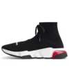 Sneakers Speed 1.0 con lacci “Nero Bianco con suola trasparente rossa” 617217W05GG1014
