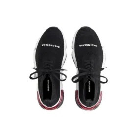 Sneakers Speed 1.0 con lacci “Nero Bianco con suola trasparente rossa” 617217W05GG1014