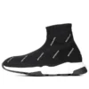 Sneakers Speed 1.0 “Logo bianco, monogramma, maglia nera” 597425W2DBF1015