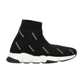 Sneakers Speed 1.0 “Logo bianco, monogramma, maglia nera” 597425W2DBF1015