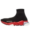 Sneakers Speed 1.0 “Nero Rosso con suola trasparente e dettagli bianchi” 607544W05GH1038