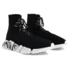 Sneakers Speed 2.0 con lacci “Maglia riciclata nera e suola bianca” 617258W2DD41091