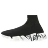Sneakers Speed 2.0 Graffiti “Maglia riciclata nera e suola bianca” 617196W2DD41091