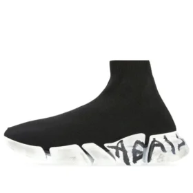 Sneakers Speed 2.0 Graffiti “Maglia riciclata nera e suola bianca” 617196W2DD41091