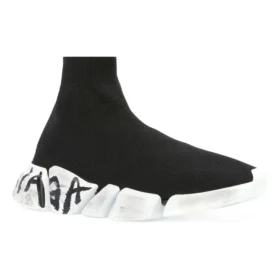 Sneakers Speed 2.0 Graffiti “Maglia riciclata nera e suola bianca” 617196W2DD41091