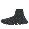 Sneakers Speed 2.0 “Maglia riciclata nera con logo multicolore su tutta la superficie” 617196W2DF01088