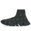 Sneakers Speed 2.0 “Maglia riciclata nera con logo multicolore su tutta la superficie” 617239W2DF01088