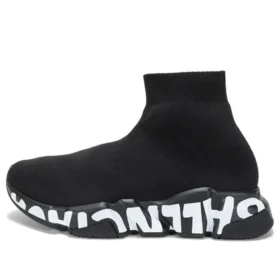 Sneakers Speed Graffiti “Nero a maglia con suola bianca graffiti” 605942W2DB71006