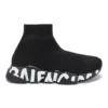 Sneakers Speed Graffiti “Nero a maglia con suola bianca graffiti” 605942W2DB71006