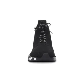 Sneakers Speed Lace Up “Maglia riciclata nera con suola con graffiti in bianco e nero” 617251W2DB71006