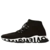 Sneakers Speed Lace Up “Maglia riciclata nera con suola nera con graffiti” 621611W05GE1015