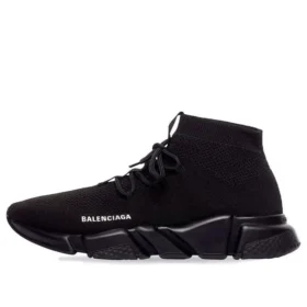 Sneakers Speed Lace Up “Maglia riciclata nera e suola nera” 587289W2DB11013