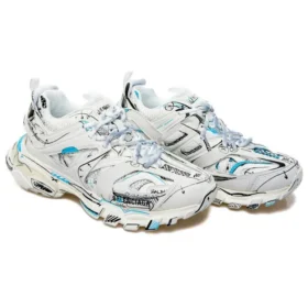 Sneakers Track 1.0 “White Blue Mesh and Nylon Graffiti” 542023W3SRA9014