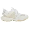 Sneakers Track con suola trasparente, tomaia bassa in nylon a rete, bianche 647742W3BM19000
