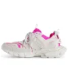 Sneakers Track Sock “Maglia e nylon bianco e rosa neon” 736328W3SKC9055