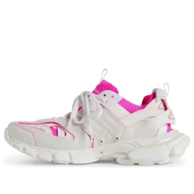 Sneakers Track Sock “Maglia e nylon bianco e rosa neon” 736328W3SKC9055