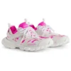 Sneakers Track Sock “Maglia e nylon bianco e rosa neon” 736328W3SKC9055