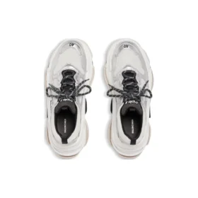 Sneakers Triple S “Nero Bianco Argento Doppia Schiuma e Mesh” 524039W2FWM8191
