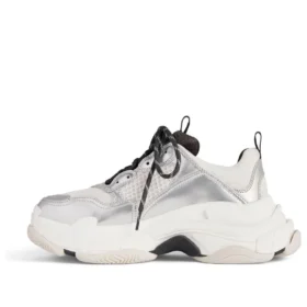 Sneakers Triple S “Nero, bianco e argento, doppia schiuma e rete” 536737W2FWM8191
