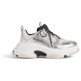 Sneakers Triple S “Nero, bianco e argento, doppia schiuma e rete” 536737W2FWM8191