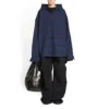 Sovraccamicia a quadri con cappuccio “Blue Navy” 720109TNM354202