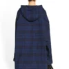 Sovraccamicia a quadri con cappuccio “Blue Navy” 720109TNM354202