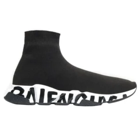 Speed 1.0 Sneakers in maglia riciclata con graffiti “Black” 645334W2DB71015