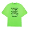SS21 con motivo a parole, maniche corte, unisex, verde 641614TJVI34162
