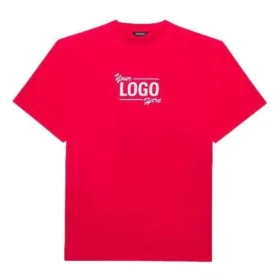 SS21 con stampa alfabetica, maniche corte, unisex, rosso 651795TKV816295