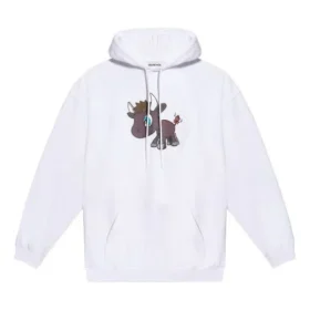 SS21 con stampa cartoon a motivi piccoli, unisex, bianco 578135TJVE69000