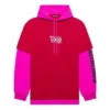 SS21 Felpa con cappuccio a maniche lunghe unisex rosa e rosso 657037TKV826295