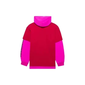 SS21 Felpa con cappuccio a maniche lunghe unisex rosa e rosso 657037TKV826295