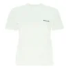 SS21 Maglietta con logo, girocollo e maniche corte, bianca 612964TJV879040